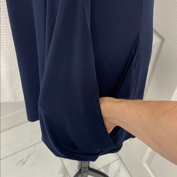 Joseph Ribkoff Navy Blue Sleeveless Tunic / Mini Dress with Zipper & Pockets - Picture 4 of 12